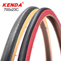 KENDA านแบบเร700C,ยางจักรยานเสือหมอบ700x23C น้ำหนักเบา430G ยางจักรยานฟิกซ์รถแข่งสีแดงสีเหลืองด้านข้างยางสีเหลือง110PSI K193