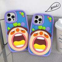 ตลกสเตอริโอปากขนาดใหญ่ Emoji กรณีโทรศัพท์สำหรับ iPhone14pro เคสซิลิโคนตุ๊กตาสีม่วงสำหรับ iPhone13promax ซิลิโคนป้องกันกรณีโทรศัพท์หล่นสำหรับ iPhone11 กรณีโทรศัพท์แฟชั่นตลกสำหรับ iPhone12