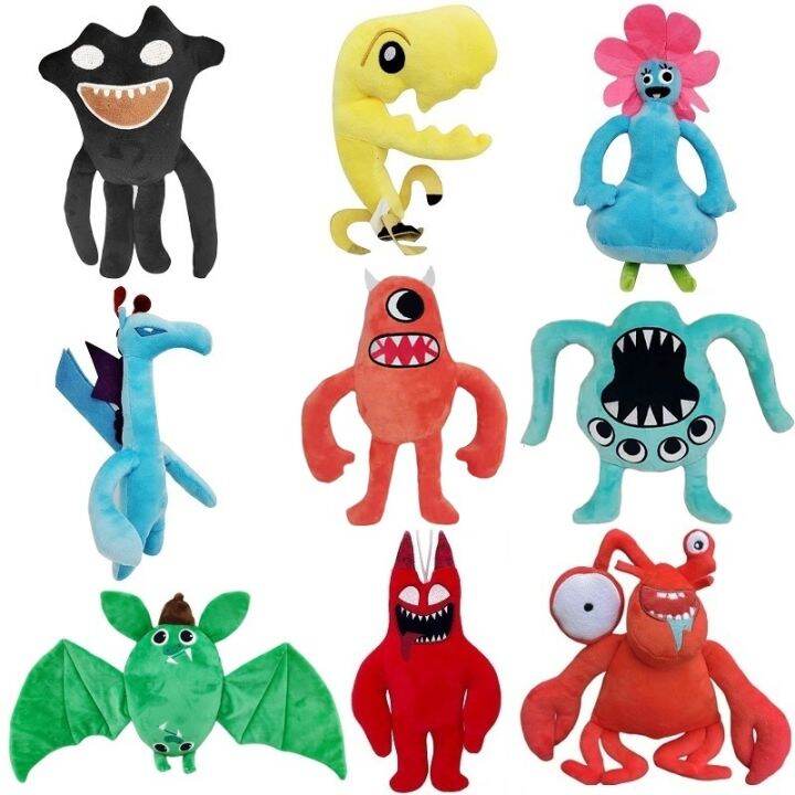 Rainbow Friends Stuffed Plush Horror Smile Doll Red 27cm Kids Toys