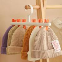 ✇✿¤ 1 Pc Hats Holder With 6 Clips Multifunction ABS Wardrobe Storage Holder Simple Durable Cabinet Storage Rack For Hat Scarf