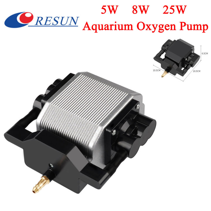 RESUN 5W 8W 25W Aquarium Oxygen Pump Large Output Fish Tank Accessories