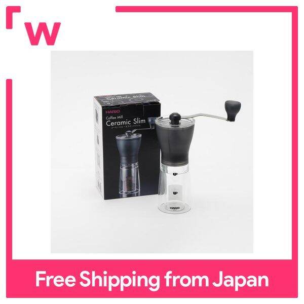 HARIO coffee mill transparent black hand grinder ceramic slim MSS1TB