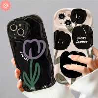 เคสดอกไม้สำหรับ Redmi A1 9C 10 9A 9T 10C 9 10A 9C NFC A2 Note 10 11 12 11S 10S 10Pro 10 Pro Max Plus POCO M3นิ่ม3D ขอบโค้งมนดอกทิวลิปย้อนยุค