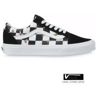 VANS OLD SKOOL BEE CHECK BLACK TRUE WHITE  (สินค้ามีประกันแท้)