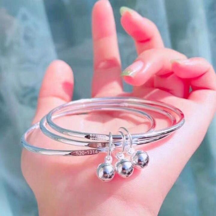 authentic-bracelet-female-junior-iii-s999-three-ring-gongling-han-edition-personality-three-circles