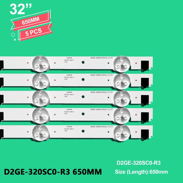 แถบไฟแบคไลท์-led-5ชิ้นสำหรับ-ue32f5500ay-ue32f5500aw-ue32f5500as-ue32f5500ak-แถบทีวี-led-แบล็คไลท์ทดแทน