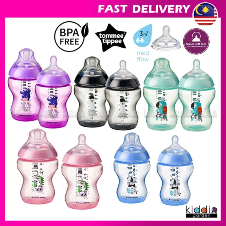 Tommee Tippee Bottle Twin Pack 9oz/ 260ML Susu Botol Tommee Tippee ...