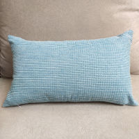 pillow case Solid Color Corn Velvet Sofa Waist Pillow Cover Rectangular Chair Backrest Back Cushion Bedside without Core