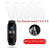 1/3/5PCS for Xiaomi Mi Band 7 6 5 4 3 Protective Film Hydrogel Screen Protector Full Screen Permeability Film HD Explosion Smartwatches