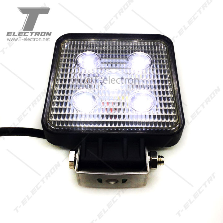 สปอร์ตไลท์-ติดรถ-หลอด-led-5-ดวง-15w-แบบสี่้เหลี่ยม