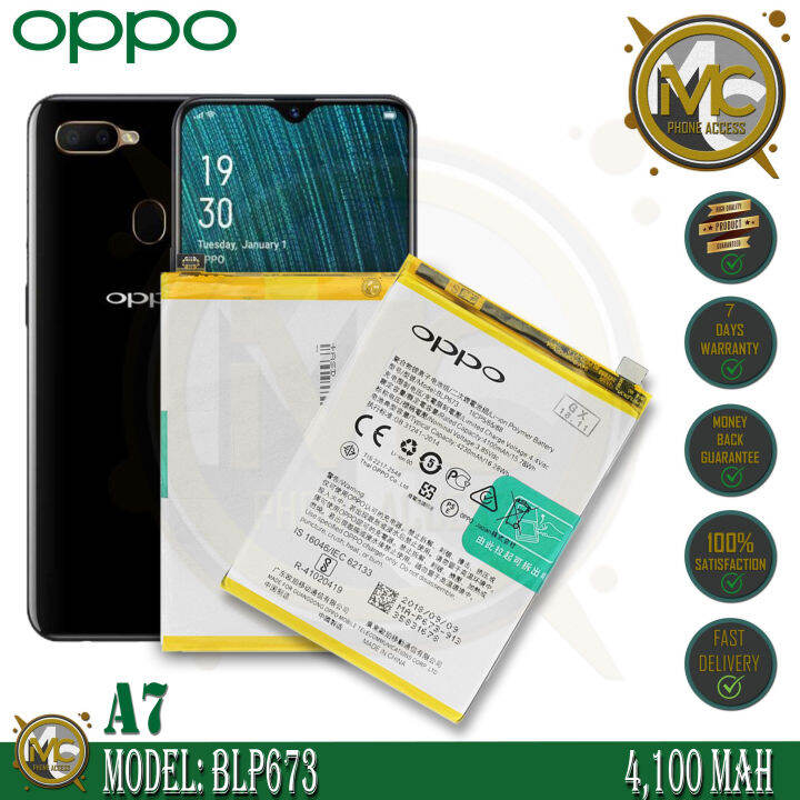 battery capacity of oppo a7