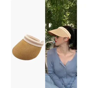 Summer UV Protection Visor Women Beach Hat 3-speed Regulation Electric Fan  Empty Top Hat Holiday Sunshade Bicycle Sun Hat