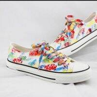 ♣✆  Hand draw colorful canvas shoes for womens shoes in 2023 new students ing summer hot style joker graffiti sandals trend