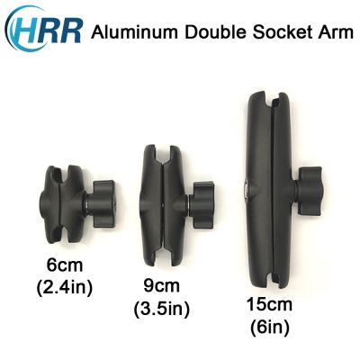 Aluminum alloy Double Socket Arm for RAM Mounts Arkon, iBolt and Tackform Enterprise 1" Ball Head Mount Adapter Pole
