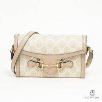 GUCCI HORSEBIT 1955 MINI BEIGE GG SUPREME MONOGRAM GHW