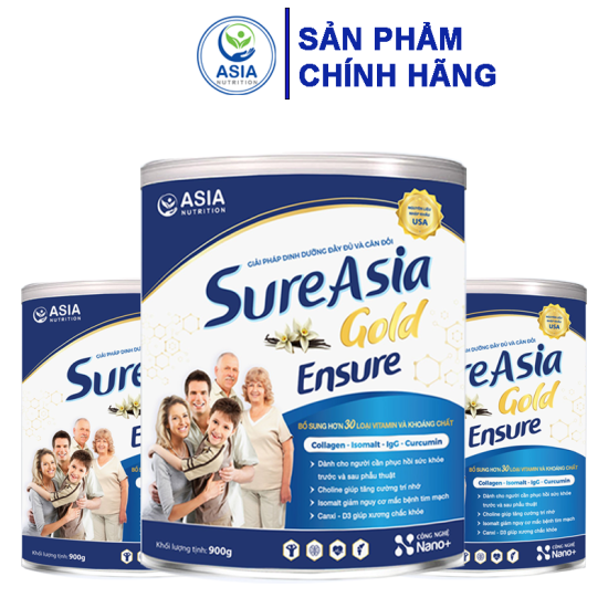 Combo 4 hộp sữa ensure asia gold ensure 900g cao cấp nguyên liệu nhập khẩu - ảnh sản phẩm 1