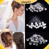 CHONGXI 20pcs Barrettes กิ๊บมุกคริสตัล รัดเกล้าเจ้าสาว หูฟังเจ้าสาว กิ๊บติดผมเจ้าสาว กิ๊บติดผมดอกไม้ กิ๊บติดผมรูปตัว U