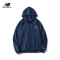 NEW BALANCE NB Mens Hooded Jacket Oversized Loose Casual Cotton Sweatshirt Unisex Couples Jacket Sports Zip SweaterTH