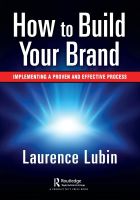 หนังสืออังกฤษใหม่ How to Build Your Brand : Implementing a Proven and Effective Process [Paperback]