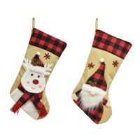 3d Cartoon Christmas Decor New Christmas Tree Pandents Christmas Socks Gift Bag Elks Santa Claus Snowman Faceless Doll Diy Gifts