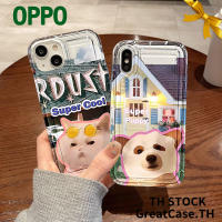 Cute Dog Pattern Soft Silicone Airbag Case For OPPO A17 A16 A15 A58 A57 A78  A5S A3S A5 A9 A53 A33 A32 A31 2020 A54 A92 A72 A52 A94 A95 Ren 8T 5F F11 A95 A93 For Realme 7i 8i 9i 6i Shockproof Camera Protect Phone Case