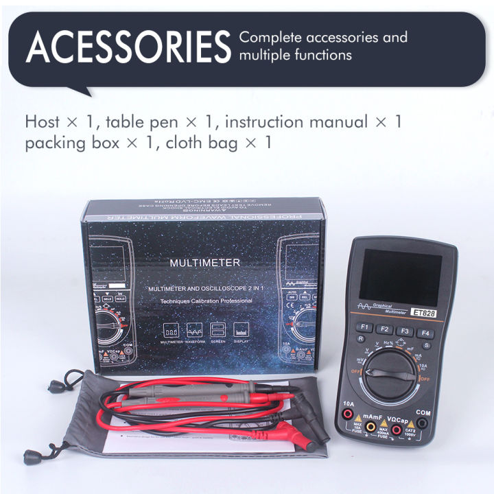 มัลติมิเตอร์ออสซิลโลสโคปดิจิตอลแบบ-2-in1-digital-oscilloscope-multimeter-เครื่องวัดขอบเขตพร้อมการสุ่มตัวอย่างสูง-2-5-msps-นิ้วจอสี2-4ฟังก์ชันจับรูปคลื่นอัตโนมัติทดสอบแรงดันไฟฟ้ากระแสตรง-กระแสสลับ-ไดโอ