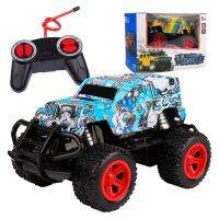 รถบรรทุกออฟโรดกราฟฟิตีรถ RC Kids Toys รถมอนสเตอร์ทุกภูมิประเทศตีนตะขาบ4WD ไฟฟ้า1:43ในร่มกลางแจ้ง