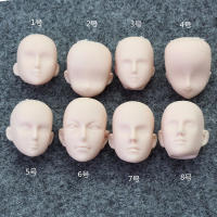 8 Pieceslot 16 Doll Head Doll Parts Accessories No Makeup Head OB Female Male Head Practice Makeup DIY Obitsu27