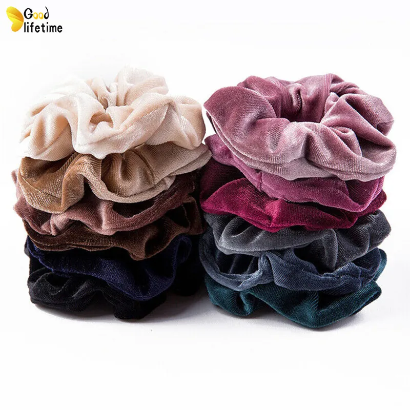 12 Pcs Hair Scrunchies Velvet Elastic Hair Bands Scrunchy Hair Ties Ropes  Scrunchie for Women or Girls Hair Accessories - 12 Assorted Colors