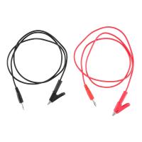 1M Long Alligator Clip to Banana Plug Test Cable Pair for Multimeter