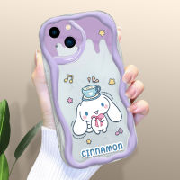 สำหรับ Apple iPhone 15 Plus iPhone 15 iPhone 15 Pro น่ารัก Cinnamoroll รูปแบบเมโลดี้ของฉันเคสเนื้อครีมขอบลอนเคสโทรศัพท์เคสซิลิโคนแบบนิ่ม