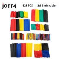 【YF】✉  328pcs  Shrink Tube Shrinking Assorted Polyolefin Insulation Sleeving Tubing Wire Cable 5 Colors 8 Sizes