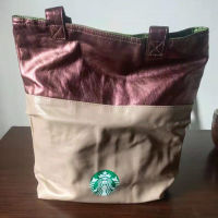 Starbuck กระเป๋าทรงสี่เหลี่ยมมีหูหิ้วสะพายไหล่ Starbuck กระเป๋าเก็บกระเป๋าทรงสี่เหลี่ยมมีหูหิ้วสะพายไหล่กระเป๋าสะพายไหล่ปฏิบัติได้จริงทั้งคู่ด้านหนึ่งทำจากผ้าใบ PU กระเป๋าอเนกประสงค์ด้านหนึ่งขอร้อง Starbuck กระเป๋าใส่ข้าวกลางวัน Starbuck