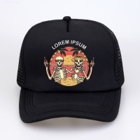 2023 New Lorem Ipsum Baseball cap punk skull Couples beach sunhat  Fashion Summer Vacation Beach sunhat men mesh Breathable snapback hat Versatile hat