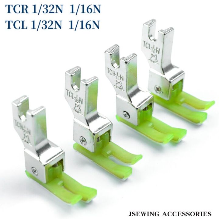 tcr-tcl-ขวาและซ้ายพลาสติกที่กดเพื่อชดเชยสำหรับงานอุตสาหกรรม1เข็มเครื่องจักรเย็บผ้า1-16-1-32นิ้ว