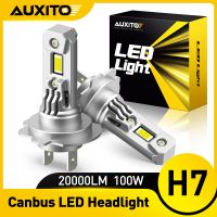 AUXITO 2Pcs H7 LED 20000LM Super Bright Head Light Headlight Bulb with Fan Turbo Mini Design Automotive Headlamp 12V 100W Bulbs  LEDs  HIDs