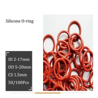 50/100 Buah CS 1.5Mm Silikon/Karet Fluor/Karet Nitril O-ring ID 2-17Mm Elastis Tahan Suhu Tahan Aus