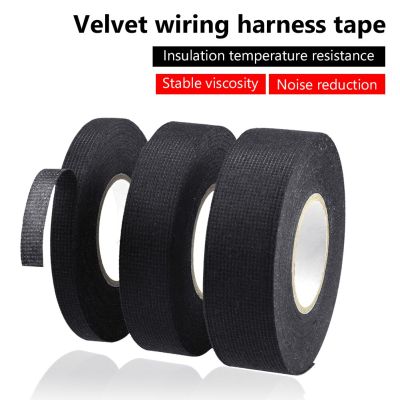 9/19/25MM Heat-Resistant Wiring Loom Electrical Fabric Adhesive Cloth 15M Tape For Automotive Heat Tape Harness Cable Tape Adhesives Tape