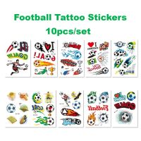 Football Party Decoration Cartoon Football Sports Tattoo Stickers Cheer Score Stickers Boys Happy Soccer Birthday Party Decor