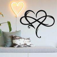 【LZ】✣♧  Infinity Heart Shaped Wall Decor Eternal Love Hanging Sign Door Hanger Anniversary Metal Art Wedding Gift Living Room Ornaments