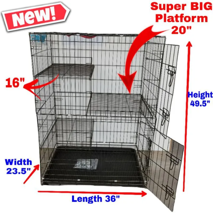 sangkar kucing besar murah 3 Level Big Platform Cat Cage withwithout ...