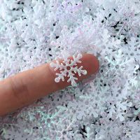 300pcs 2cm Christmas Snowflakes Confetti Artificial Snow Xmas Tree Ornaments Decorations for Home Party 2023 New Year Decoration