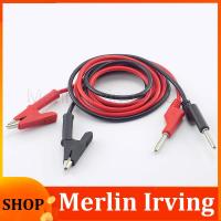 Merlin Irving Shop 1M 4mm Banana Plug Alligator Clip 15A 18AWG Double End Test Wire Line Electrical Voltage Crocodile DIY for Multimeter