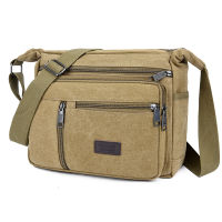 Canvas Crossbody Shoulder Bag Men Zipper Casual Travel Messenger Pack Male Shoulder Sling Working Bags Bookbag Briefcase