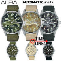 ALBA AUTOMATIC ของแท้ รุ่น AL4217X ทหารเขียว AL4221X ทหารครีม AL4223X ทหารดำ AL4217X ขียว  AL4221X ขาว AL4223X ดำ นาฬิกาชาย สายนาโต้ โชว์เครื่อง ออโต้ ประกัน ALBA 1ปี