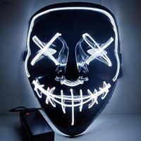 MEIKE001 Neon Stitches Mask LED Wire Light Up Costume Party Purge Halloween Cosplay Masks