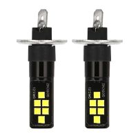 2Pcs H1 Car Led 12V-24V 12Smd Light Bulb 3030 Chipset,W5W Bulb194 Led Bulb For Fog Lights White