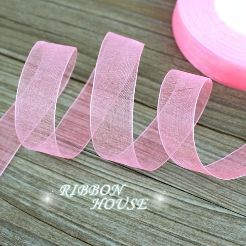 ₪ (50 yards/roll) 20mm Organza Ribbon Wholesale gift wrapping decoration  Christmas silk ribbons lace