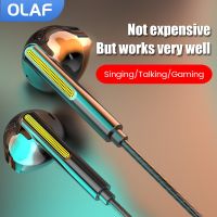OLAF 3.5mm Earphones Wired Headphones In-Ear HIFI Stereo WaterProof Gamer Headset With Microphone Sport Earbuds For Smart Phone
