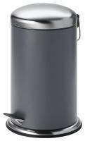 MJÖSA Pedal bin, dark grey, 12 l (มเยอซา ถังขยะเหยียบ , เทาเข้ม, 12 ลิตร)